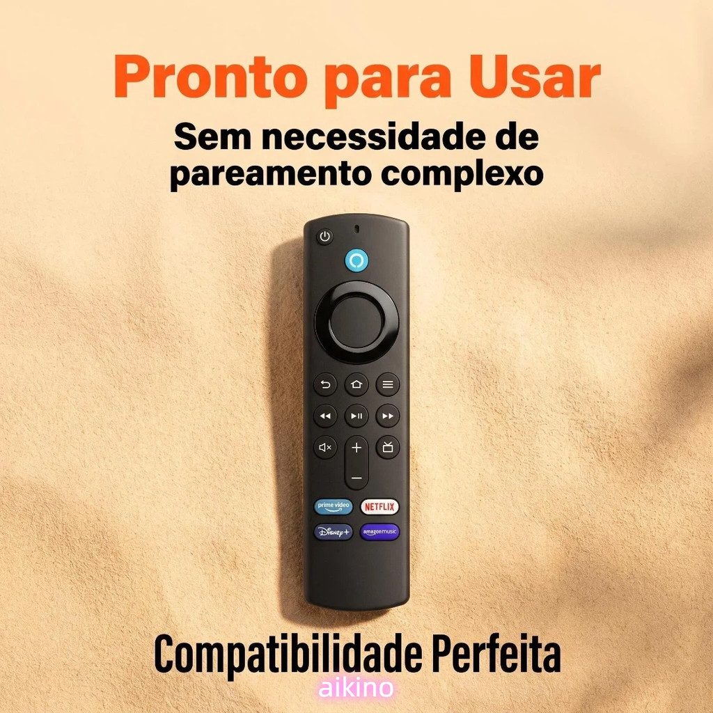 Controle Remoto Com Voz Compatível Amazon Fire Tv Lite Fire Stick 4k