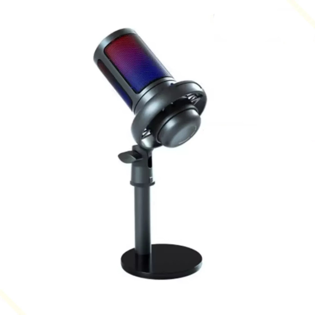 Microfone Gamer Condensador Profissional Rgb Alta Qualidade