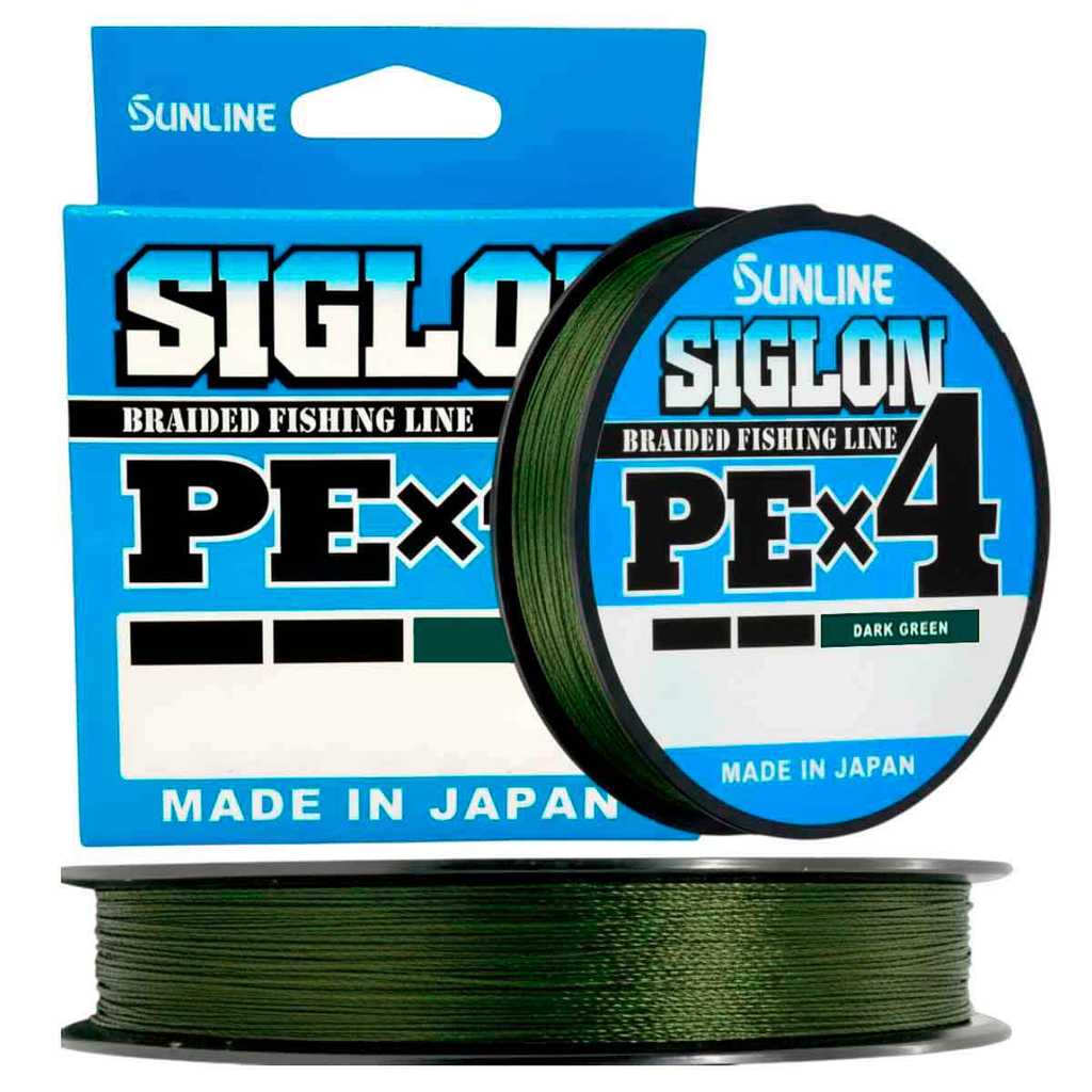 Linha Multifilamento Sunline Siglon PE X4 Verde Musgo 300M Original Japão