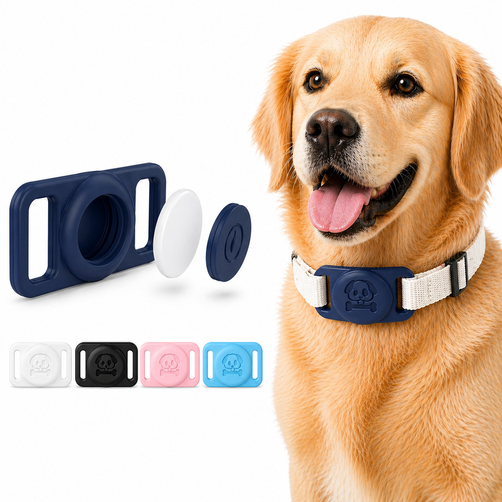 Case Para AirTag Coleira Pet Silicone Protetora A Prova D'agua Cachorro Gato Cap