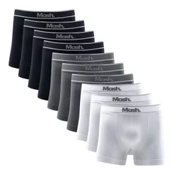 KIT 10 Cuecas Boxer Microfibra Sem Costura