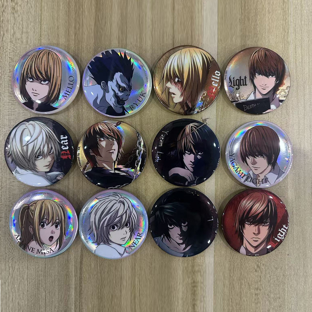 Death Note Light Yagami Perto De Mello Ryuk Misa Amane Distintivo Pin