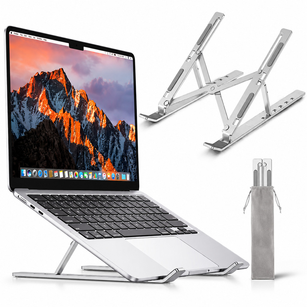 Suporte Ergonômico Notebook Alumínio 7 Níveis Ajustável Dobrável Portátil