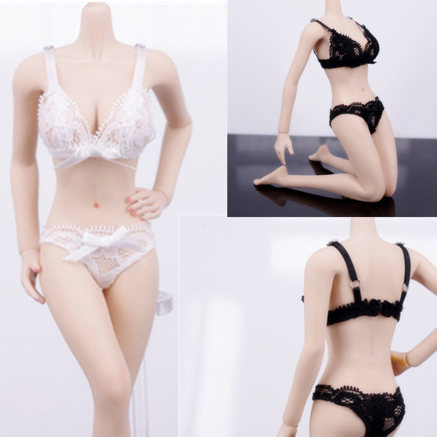 VSTOYS HP001 1/6 Conjunto de roupa íntima de renda de soldado adequado para corpo encapsulado de borracha de osso de aço
