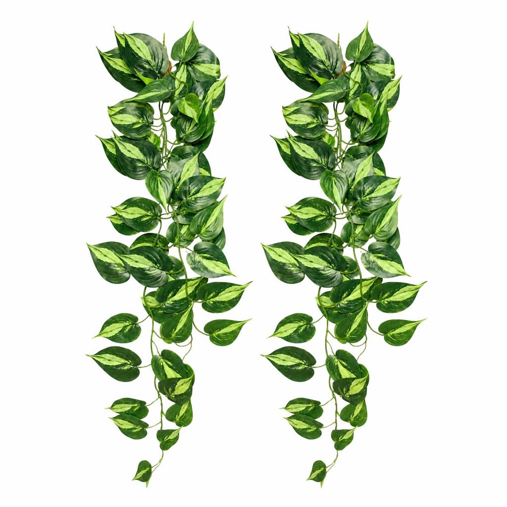 2 Pendentes Jiboia Artificial Grande Jardim Vertical Folhagem