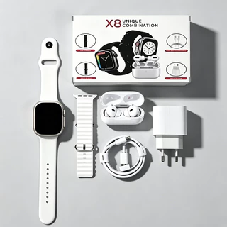 kit Smartwatch Relógio Inteligente 2026 Novo X8 2.2 Polegadas Para iOS Android Completo 6 Em 1 i13 T