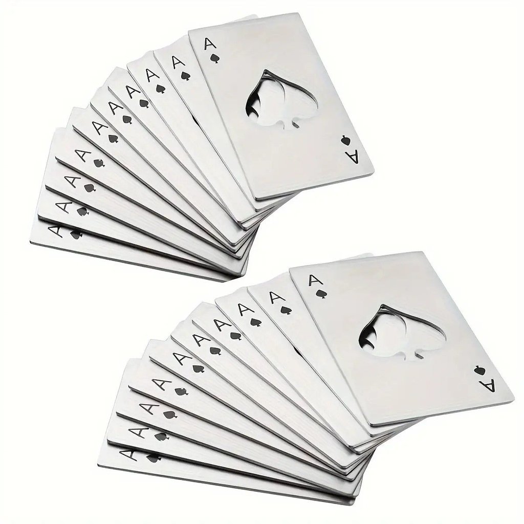 5/10/15 Unidades Abridor De Garrafa Formato Carta De Baralho Aco Inox A Espada PromoçãO