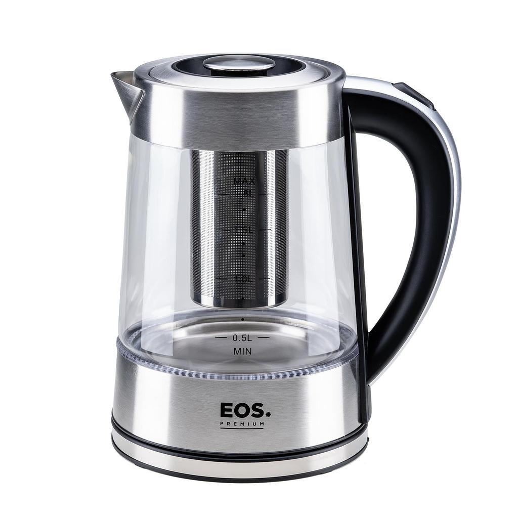 Chaleira Elétrica EOS 1,8L Chef Gourmet Glass Tea Inox ECH04G 110V