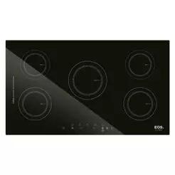Cooktop de Indução Cinco Bocas EOS 90cm Preto 9500W ECI05EP 220V