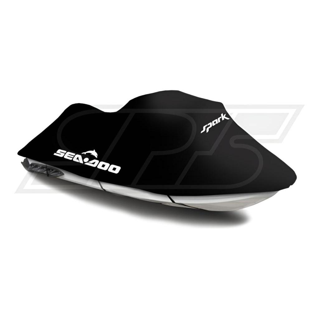 Capa P/ Jet Ski Sea Doo Spark 3lugares - Logo Spark Rip Stop Preto