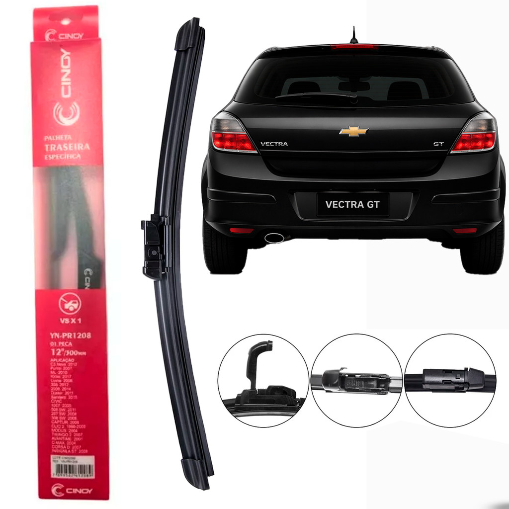 Palheta Traseira 12 Polegadas Cinoy YN-PR1209 Compatível Vectra GT Ecosport Fiesta Alta Durabilidade