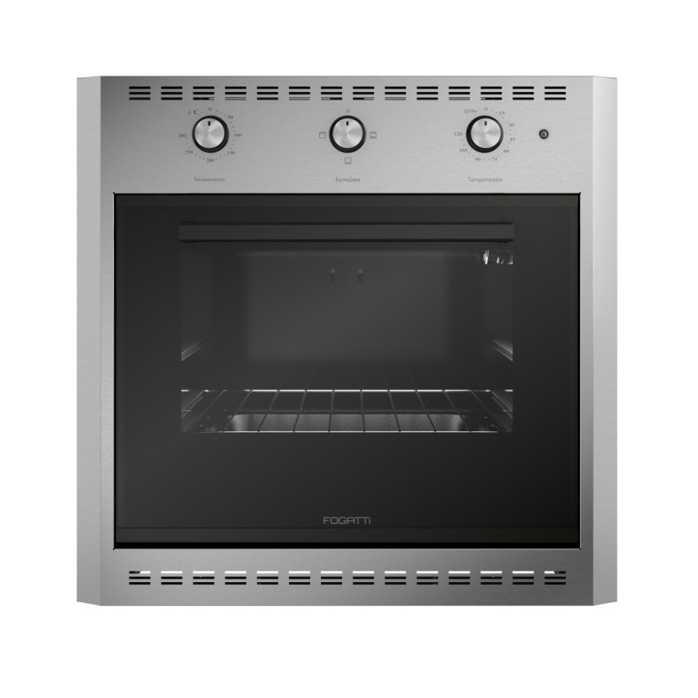 Forno Elétrico Fogatti E60 De Embutir 60L 220V Inox Grill 750W 1000W
