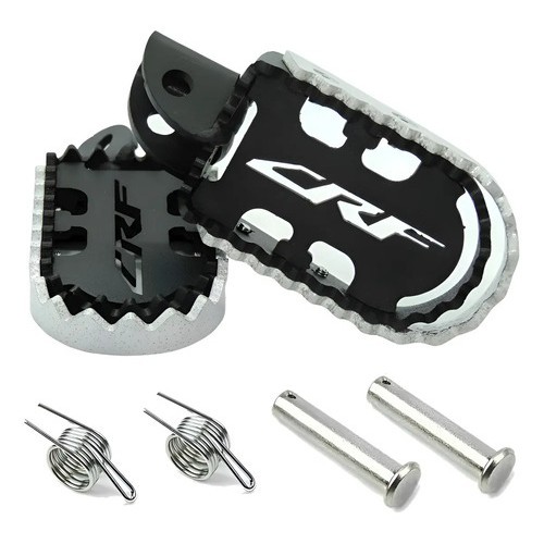 Pedaleira Lift Crf300f C/ Mola Pino Reforçada Larga Crf 300 Preta E Prata