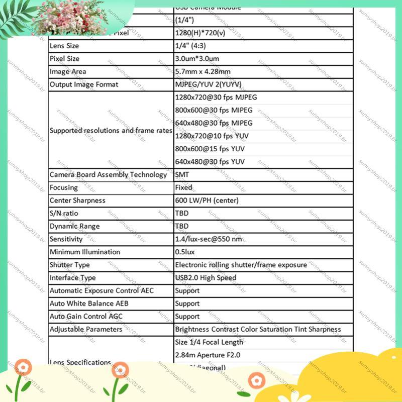 [Bestseller S] 3PCS Módulo De Câmera De 100 Graus 1MP OV9732 1280x720 USB Driver Grátis Foco Manual , Com Cabo De 3 Metr