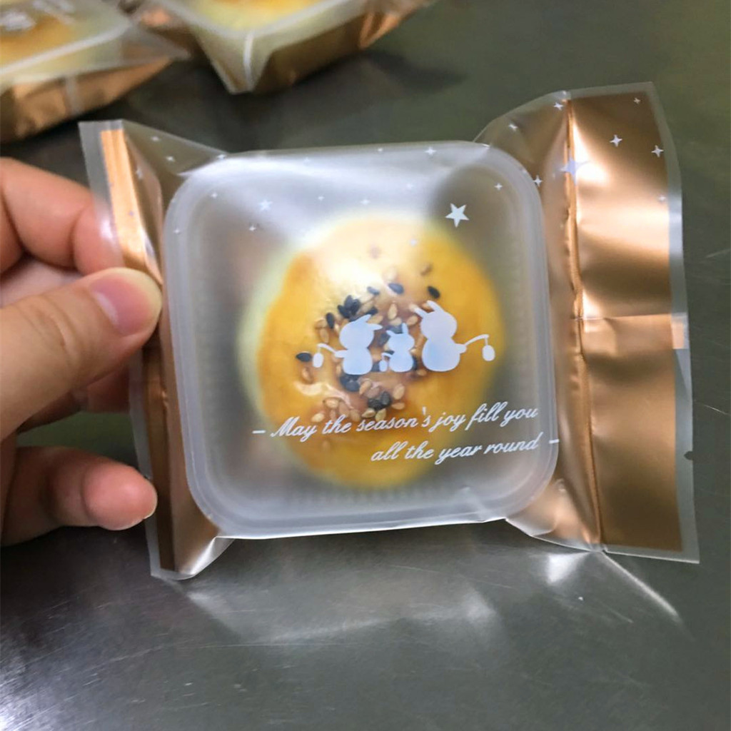 KPET filme 75g dourado japonês fosco lua coelho meados de outono Mooncake saco de embalagem lanterna coelho 50g 100 gema