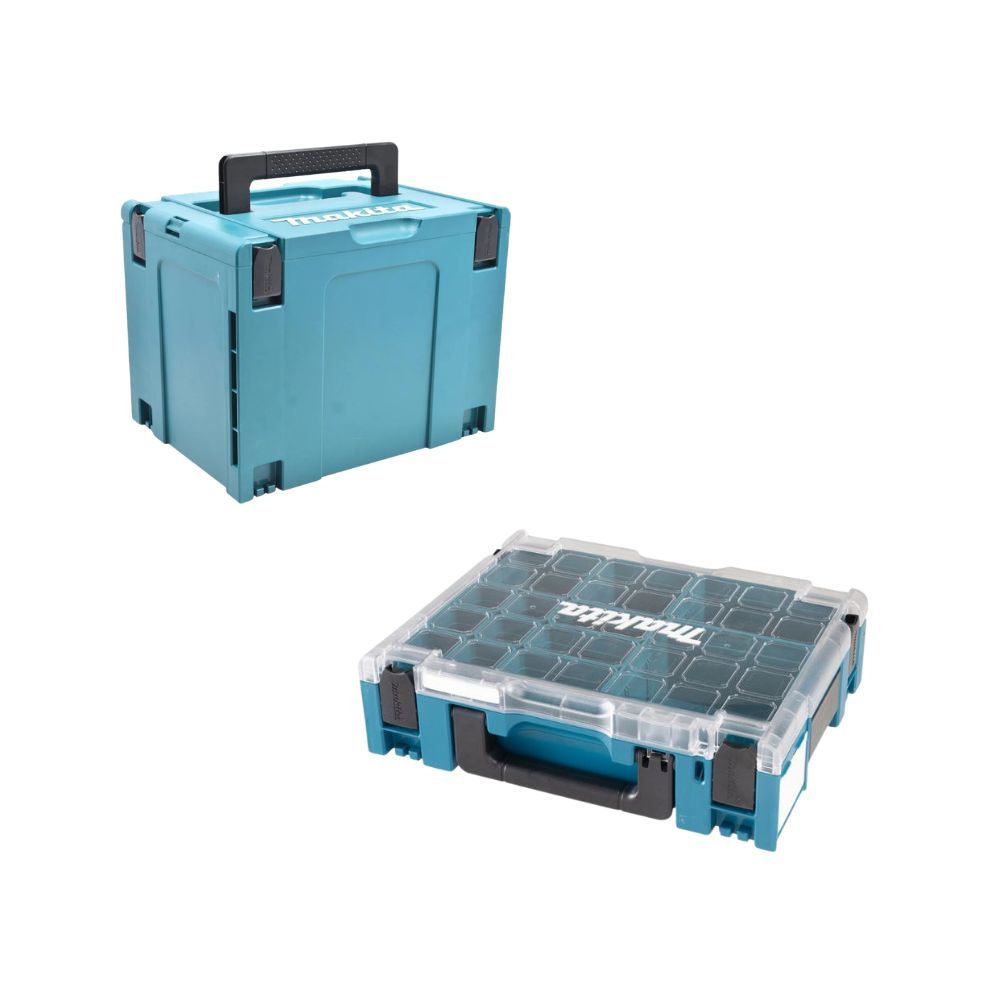 Kit Maleta Makpac Tipo 4 + Organizador 13 Compartimentos para Ferramentas- 196650-8 191X80-2 -Makita