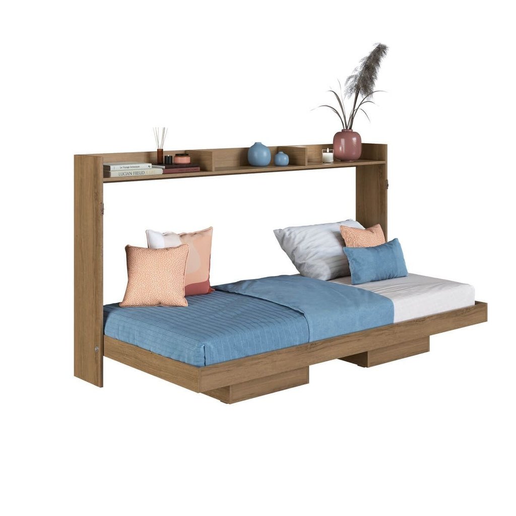 Cama Solteiro Juvenil Articulável Horizontal 80 Hanover  Mel