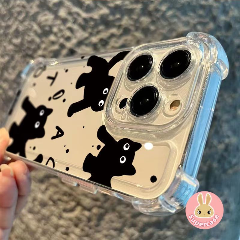 Capa De Telefone De Gato Preto De Desenho Animado Para Samsung Galaxy A40 A36 A35 A34 A33 A32 A31 A30 A30S A26 A25 A24 A