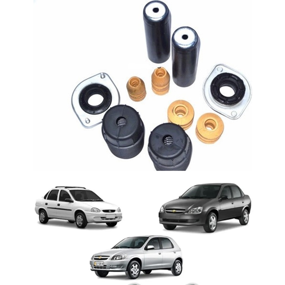 Kit Batente Coxim Dianteiro Traseiro Celta Corsa Classic 1994 95 96 97 98 99 a 2016