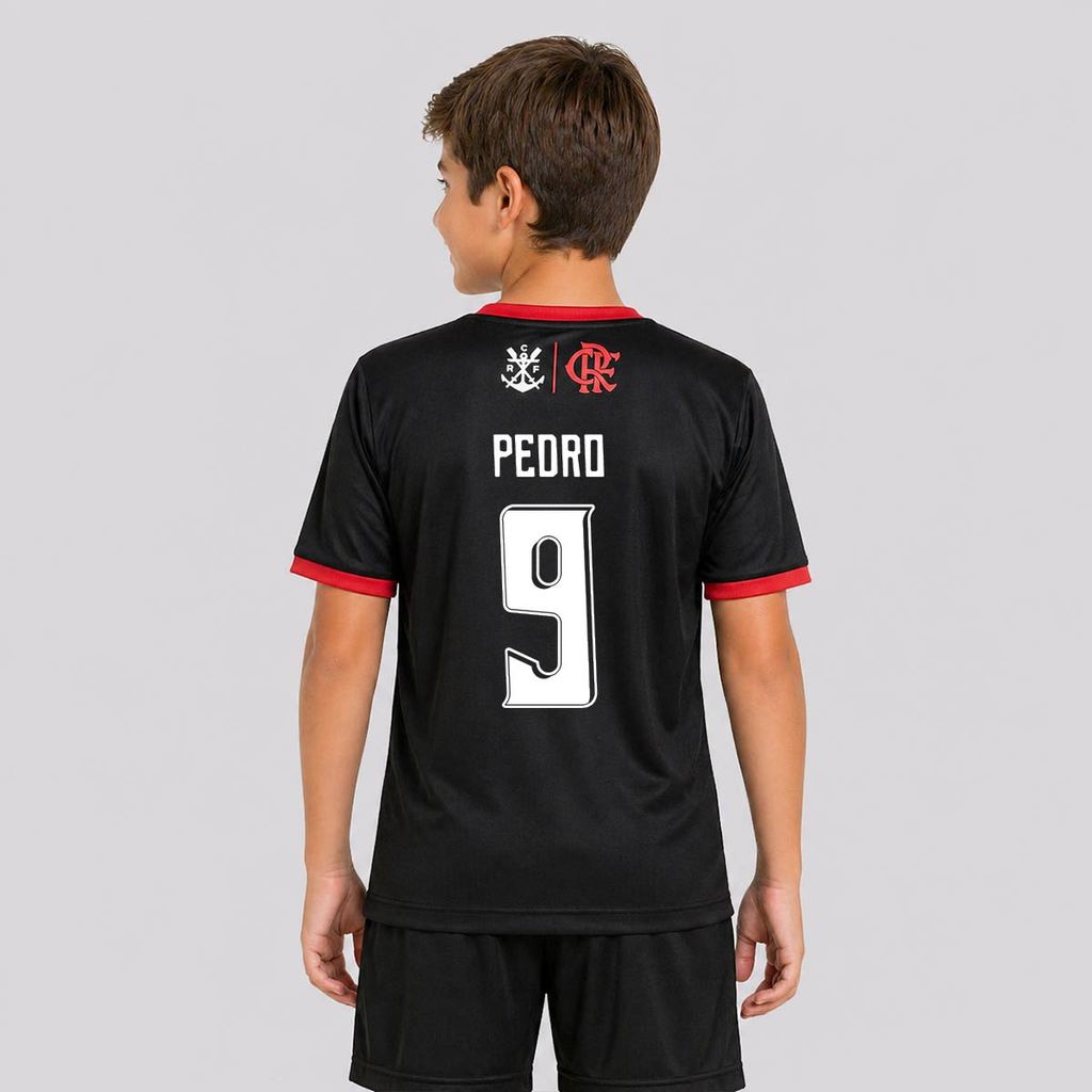 Camisa Flamengo Emoção Juvenil Listrada 9 Pedro