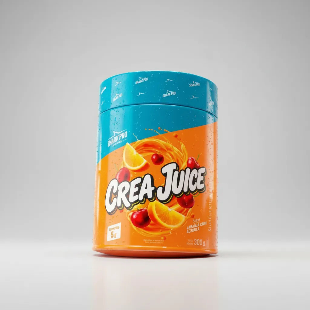Crea Juice Shark Pro 300g Creatina Monohidratada Pura Sabor