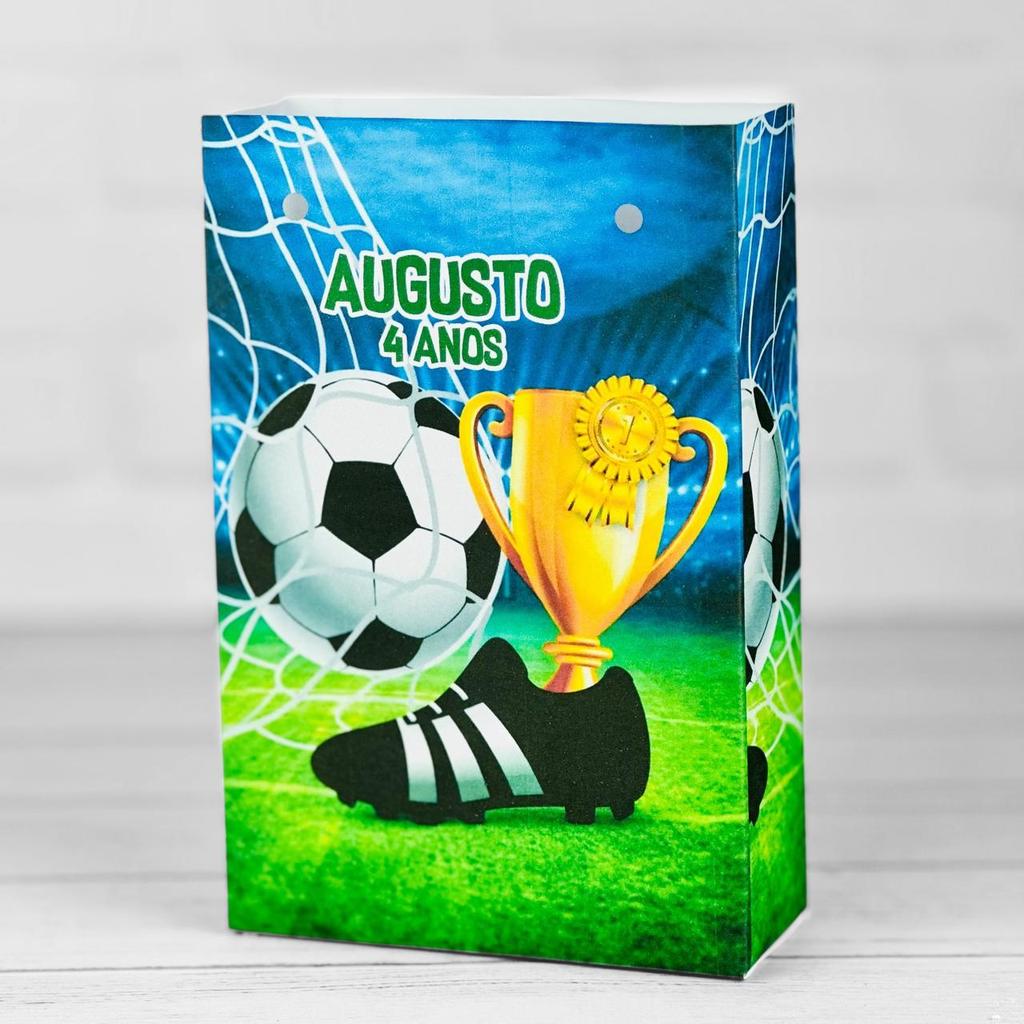 Sacolinha Personalizados FUTEBOL (PEGUE E MONTE) / Lembrancinha Mimos Festa Aniversário Infantil