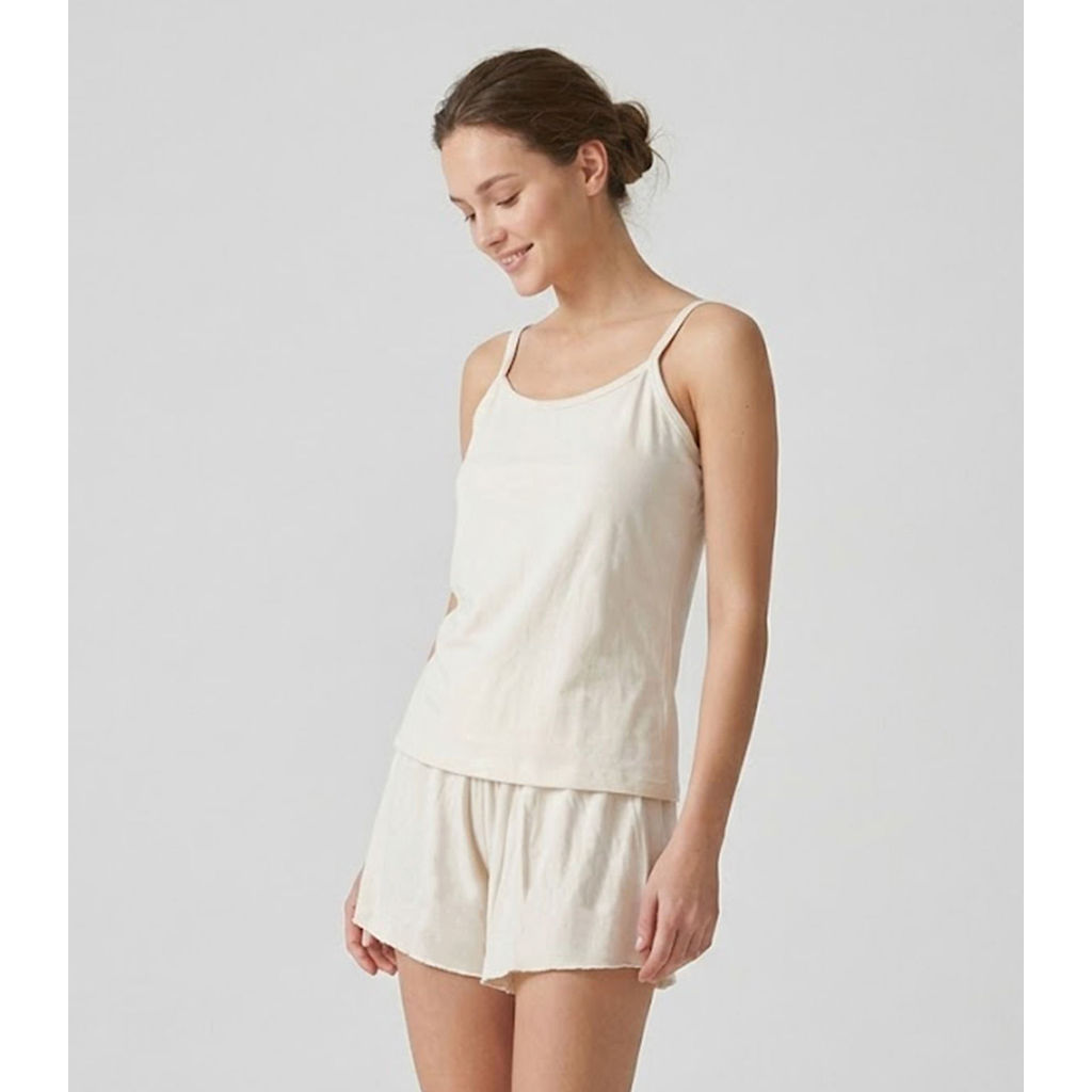 Pijama Feminino De Alças Select Bege