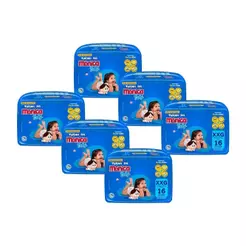 Kit 6 Fraldas Turma da Mônica Baby Jumbo XXG com 16un cada