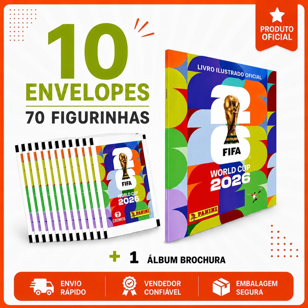 Álbum Brochura Oficial Copa do Mundo FIFA 2026 e Figurinhas Original Panini