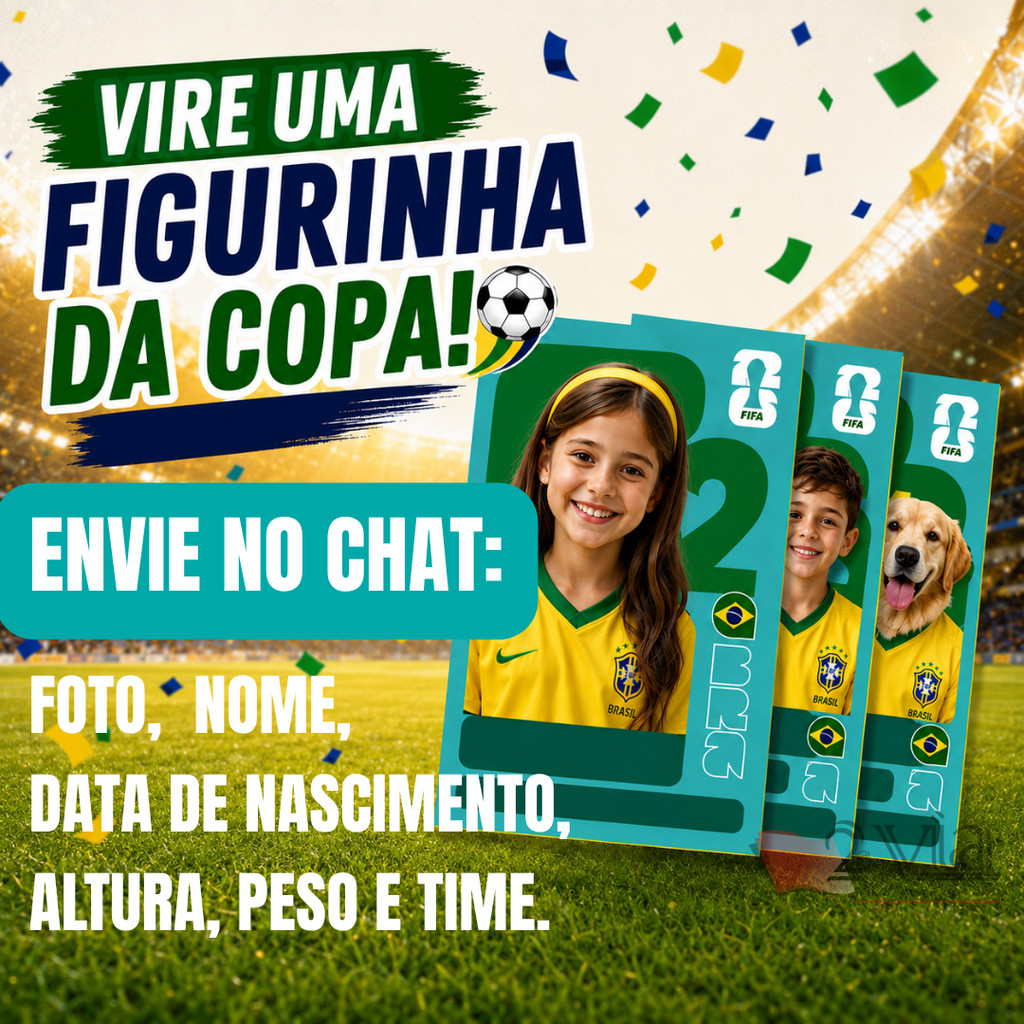 12 Figurinhas Personalizadas Copa do Mundo 2026 Em Vinil | Etiquetas Adesivas em Vinil à Prova Dágua