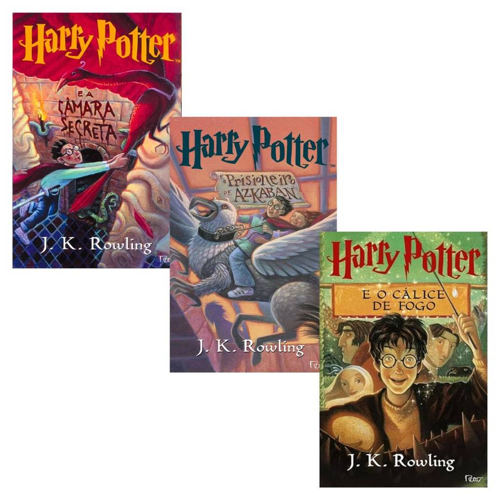 Harry Potter - A Câmara Secreta + Prisioneiro de Azkaban + O Cálice De Fogo - J.K Rowling - 3 Livros Físicos
