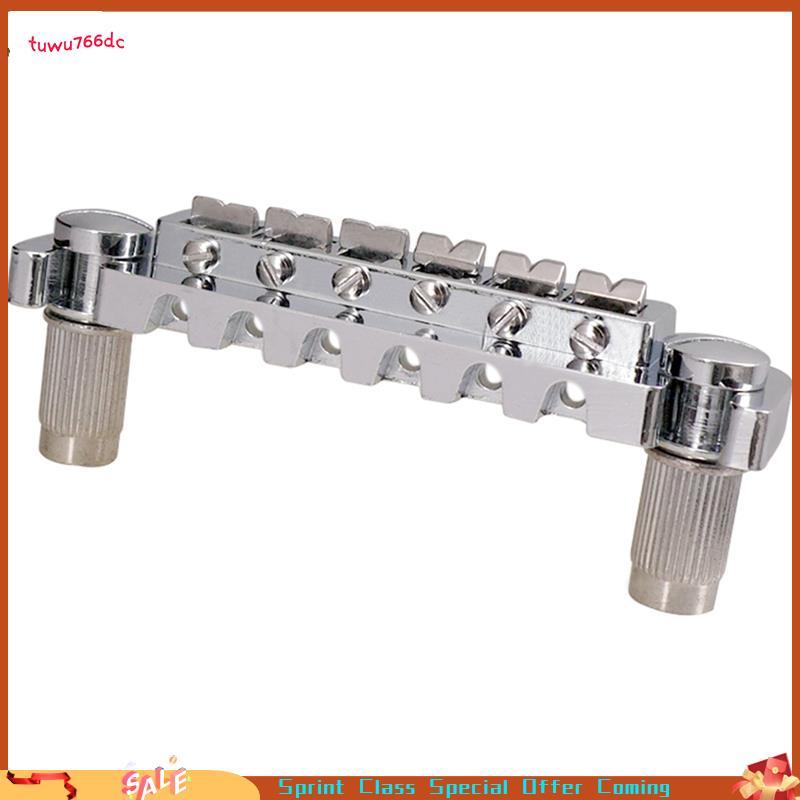[Entrega Rápida BR] Pro 52.5 Mm Estilo Trança Ponte Ajustável Arremate Para Guitarra Elétrica , Prata