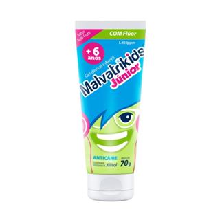 Gel Dental Infantil Malvatrikids Junior Sabor Tutti-frutti 70g em Oferta na Shopee