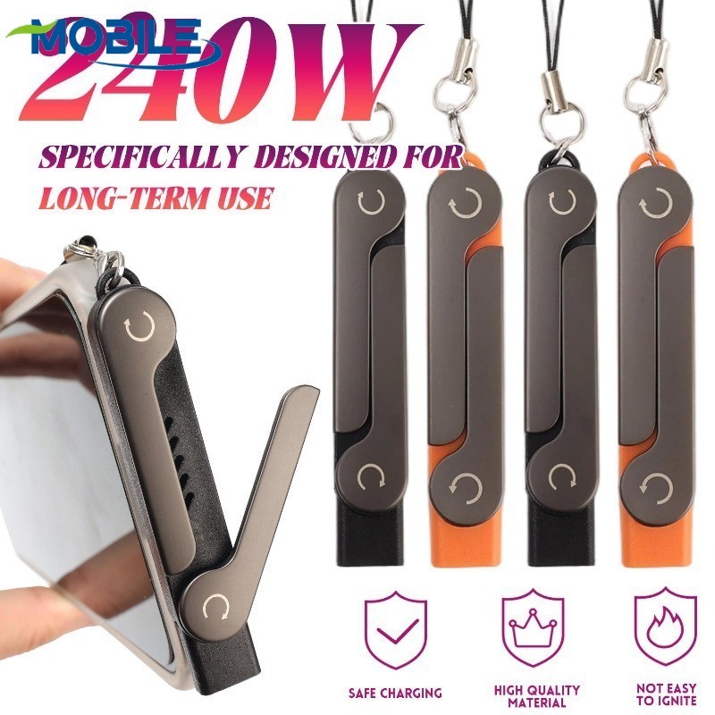 Suporte De Carregamento Dobrável Para Cabeceira De Viagem | Carregador Rápido 240W P-D3.1 QC5 Com Dissipação De Calor AB