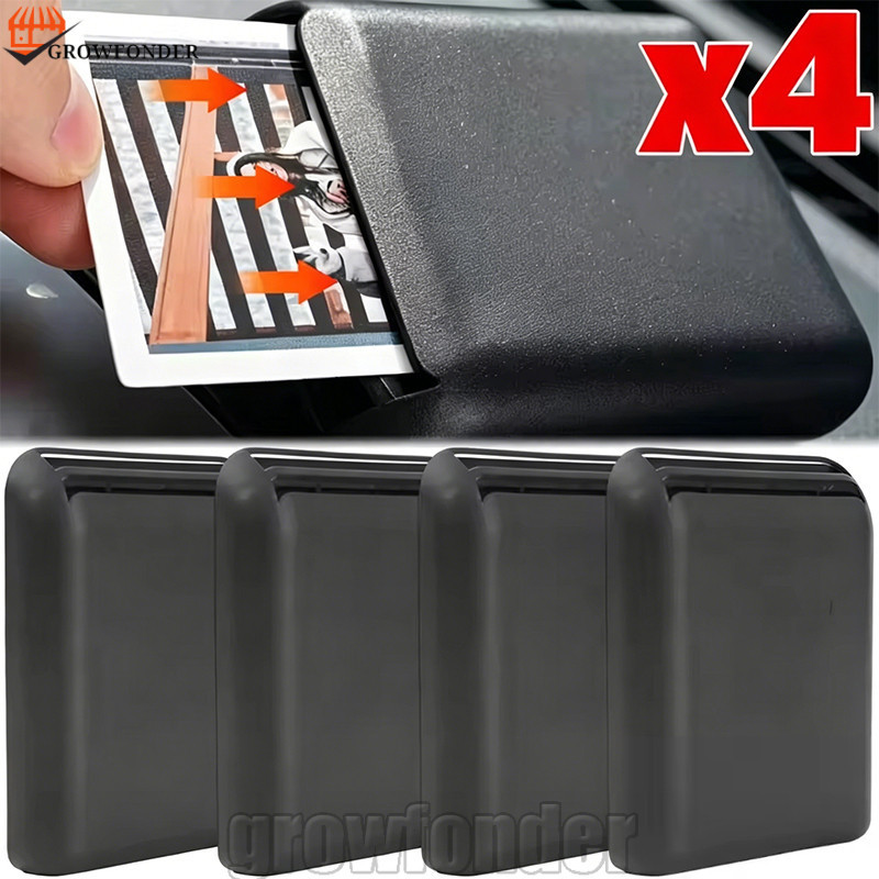 [Fasty] Porta-Cartões De Carro Autoadesivo 4-1 Unidade-Decoração Automática-Acessórios Internos-Portátil Universal-Braça