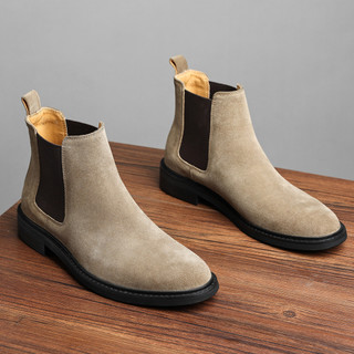 Estilo britânico Chelsea botas Retro couro genuíno Martin botas curtas masculinas de alta qualidade artesanal Casual Nub