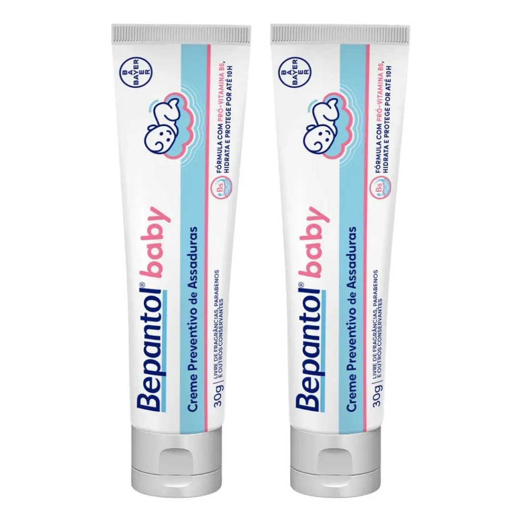 Kit Com 2 Cremes Pomada De Assadura Proteção Delicada 30gr Bepantol