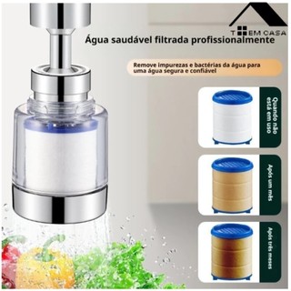 1/2/3/4 Unidades Filtro Universal Booster Torneira Rotativa Remover Cloro Purificador De Água De Cozinha