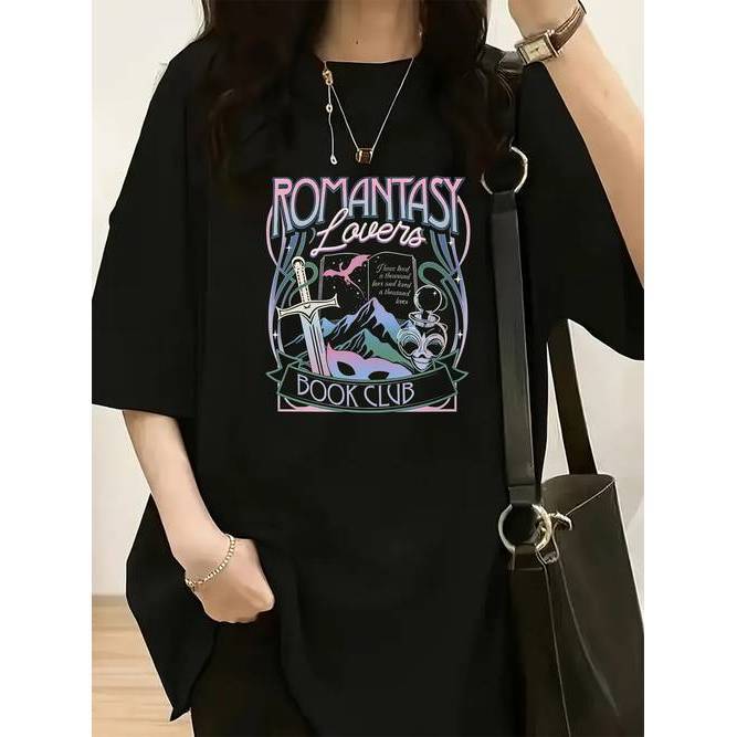 Camiseta Feminina Romantasy Livros Club Fantasia Leitora Aconchegante Atemporal Elegante Estilosa Casual