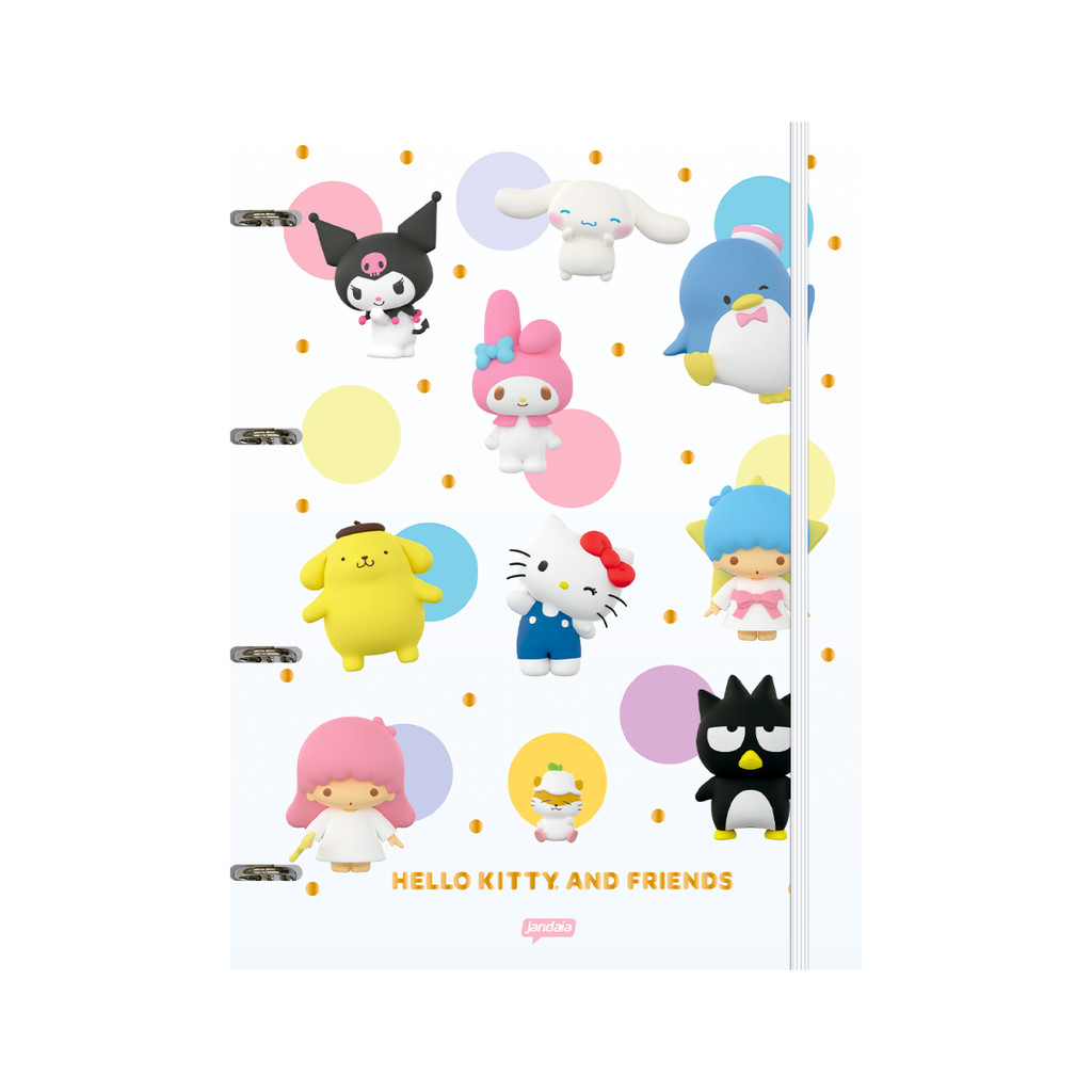 Caderno Argolado Hello Kitty Universitario 80 folhas - Jandaia
