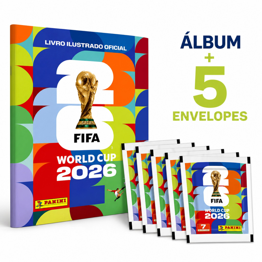 Álbum + 5 Figurinhas da Copa Do Mundo 2026 Fifa Original