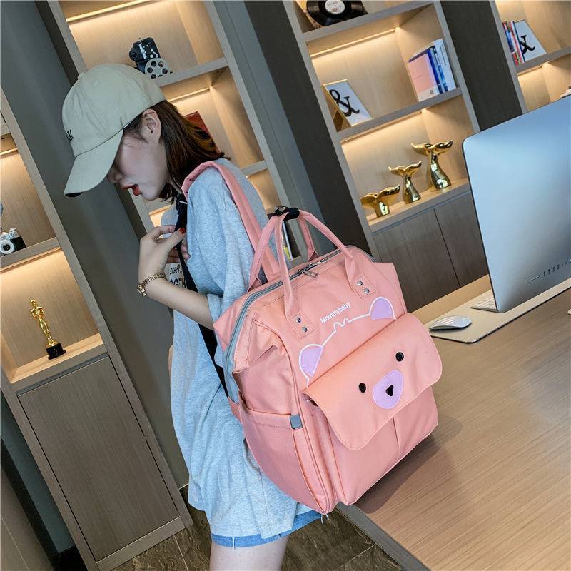 Mamãe saco mãe bebê saco passeio mochila feminina multifuncional grande capacidade mochila bebê mamãe portátil moda bebê