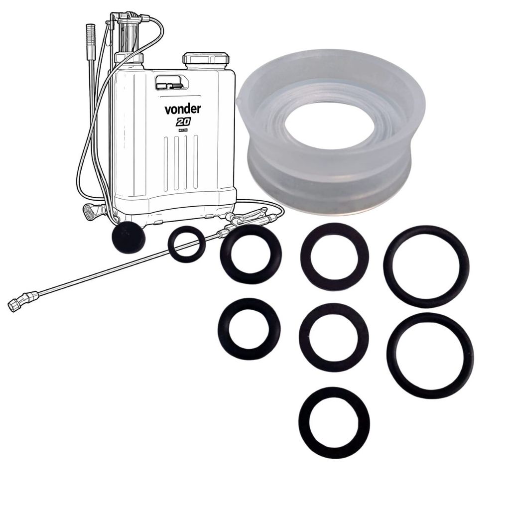 Anel Oring Pulverizador Vonder 12L 20L Original 6247212008 Kit Vedação PC012 PC020