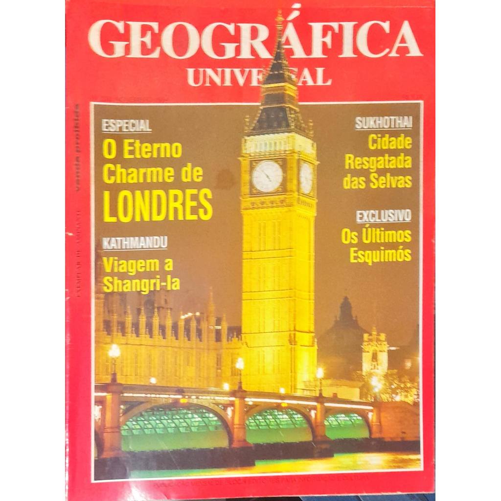 Revista Geográfica Universal nª 238 Novembro 1994 Londres de Bloch