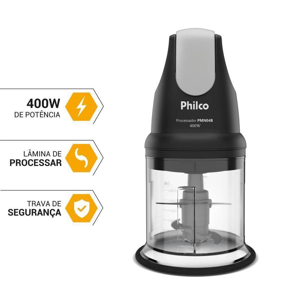 Processador Compacto Philco 400W 3 Em 1 Preto PMN04B 220V · foto 2