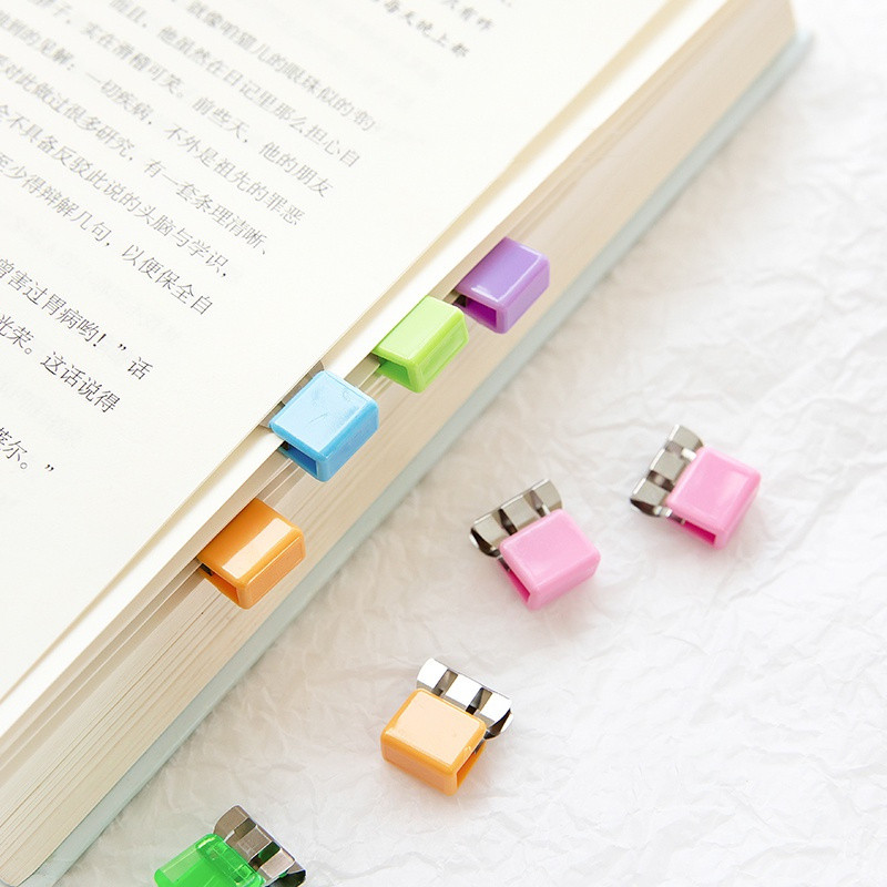 10/20 Pcs Mini Paper Clips Set Doce Cor De Metal Transparente Marcador De Livro Para O Arquivo Índice Pajem Titular Braç