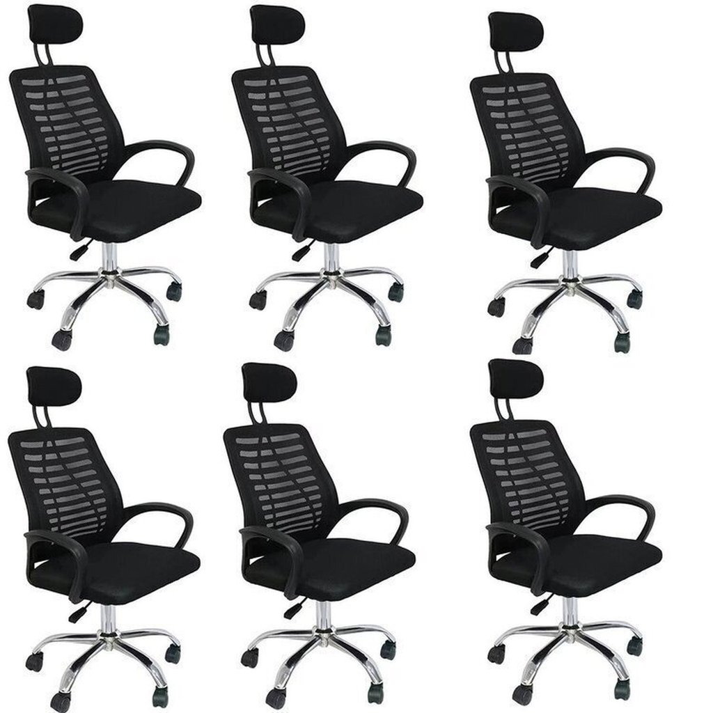 Kit 6 Cadeiras de Escritório Presidente Tela Mesh Cádis Cadeira Presidente