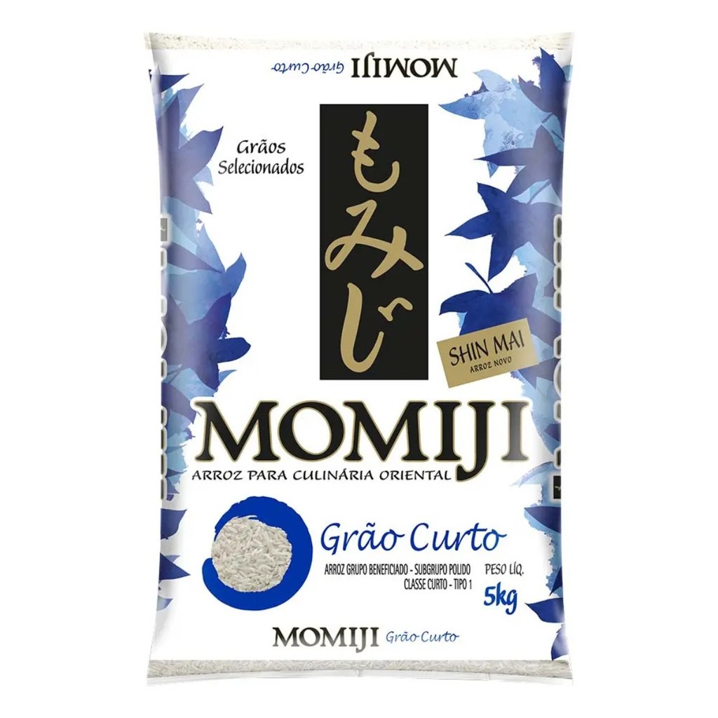 Arroz Japonês Grão Curto Momiji Azul 5kg