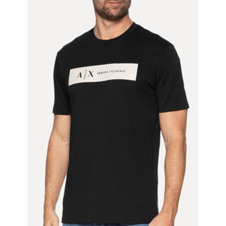 Camiseta Armani Exchange Masculina Regular Silk AX Frontal Logo Preta em Oferta na Shopee