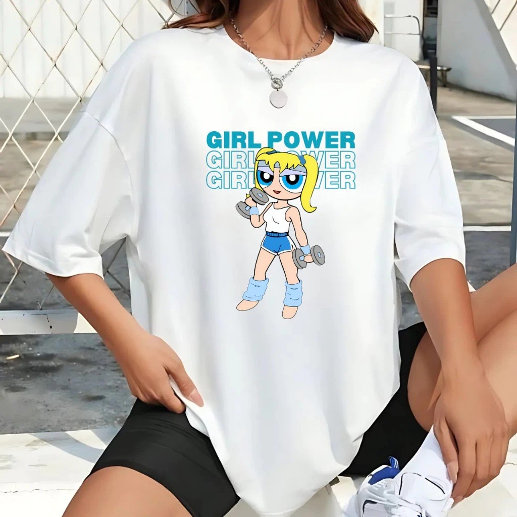 Camiseta Estampada Inspirado Super Poderosas Girl Power Lindinha Unissex 100% Algodão Frete Grátis Rápido Plus Size